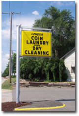 Lenexa Coin Laundry and Dry Cleaning- Big Yellow Sign!